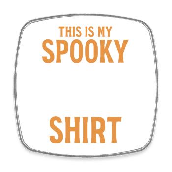 Voici mon Spooky Shirt Fantôme drôle d’Halloween - Magnet carré - blanc - Devant