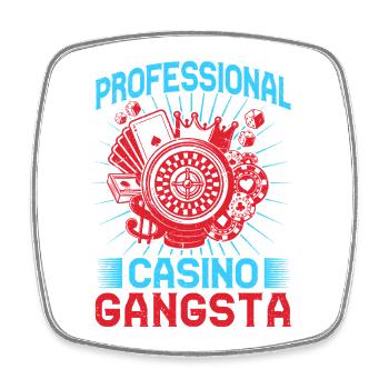 Gambling Fan Professional Casino Gangsta Casino - Viereckiger Kühlschrankmagnet - Weiß - Vorne