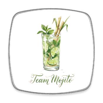 Hen Party Team Mojito Cocktail Bartender - Viereckiger Kühlschrankmagnet - Weiß - Vorne