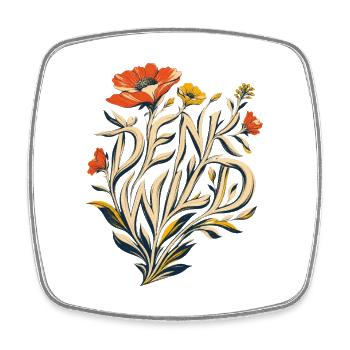 Think wild - ideas can't be fenced in! - Square fridge magnet - white - Front