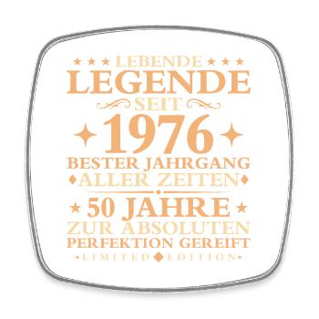 1976 Baujahr Geburtstag Vintage 50 Jahre - Viereckiger Kühlschrankmagnet - Weiß - Vorne