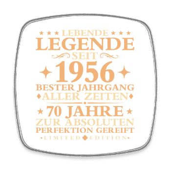 1956 Baujahr Geburtstag Vintage 70 Jahre - Viereckiger Kühlschrankmagnet - Weiß - Vorne