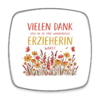 Beste Erzieherin Danke Abschied Kindergarten - Viereckiger Kühlschrankmagnet - Weiß - Vorne