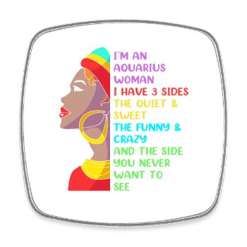Zodiac sign Aquarius - Square fridge magnet - white - Front