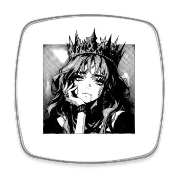 Königin der Schatten Manga Porträt - Viereckiger Kühlschrankmagnet - Weiß - Vorne