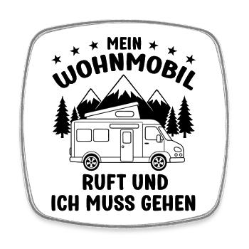 Mein Wohnmobil ruft und ich muss gehen Camping - Viereckiger Kühlschrankmagnet - Weiß - Vorne