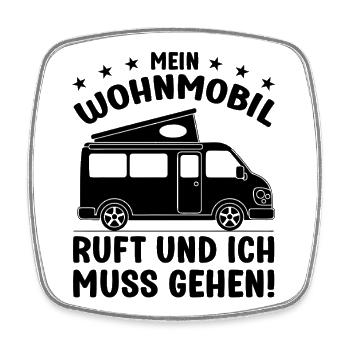 Mein Wohnmobil ruft und ich muss gehen Camping - Viereckiger Kühlschrankmagnet - Weiß - Vorne