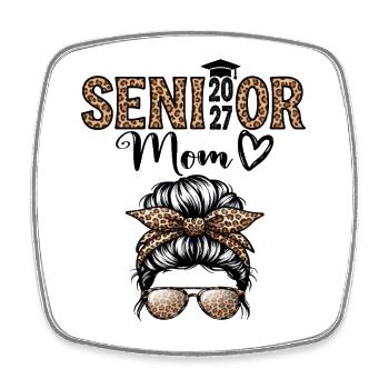 Mom Senior 2027 Proud Mom of A Class of 2027 - Square fridge magnet - white - Front