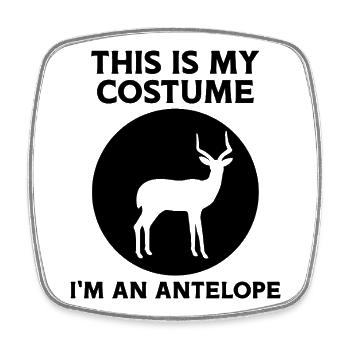 Costume d’antilope drôle - Magnet carré - blanc - Devant