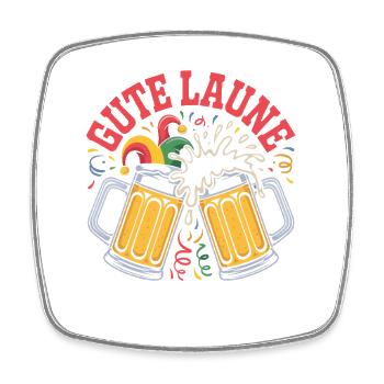 Good Mood Carnival Carnival Costume Alaaf - Square fridge magnet - white - Front