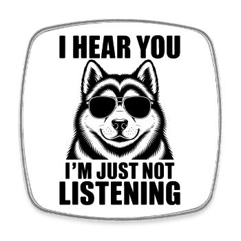 Alaskan Malamute Sprüche Alaskan Malamute Geschenk - Viereckiger Kühlschrankmagnet - Weiß - Vorne