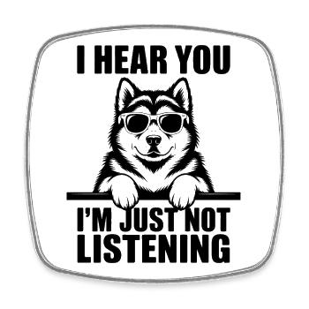 Alaskan Malamute Sayings Alaskan Malamute Gift - Square fridge magnet - white - Front