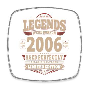 20th Birthday Gift Husband 2006 Vintage Retro - Square fridge magnet - white - Front