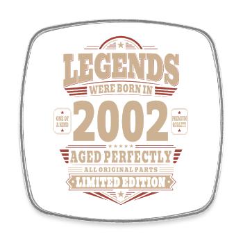 Cadeau d’anniversaire 24 Mari 2002 Vintage Rétro - Magnet carré - blanc - Devant