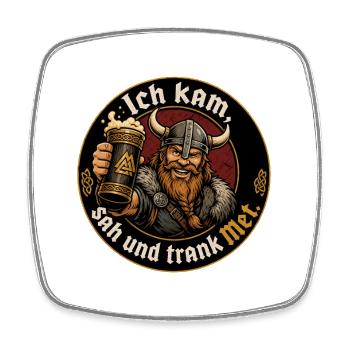 Wikinger Bier Spruch - Viereckiger Kühlschrankmagnet - Weiß - Vorne
