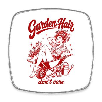 Jardin de jardinage urbain : les cheveux ne s’en soucient pas - Magnet carré - blanc - Devant