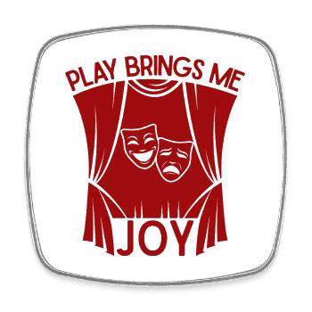 Musical Theatre Play Brings Me Joy Theater Design - Square fridge magnet - white - Front