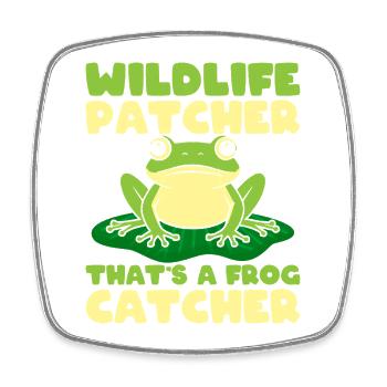 Frog Catcher Wildlife Patcher Catcher Frog - Viereckiger Kühlschrankmagnet - Weiß - Vorne