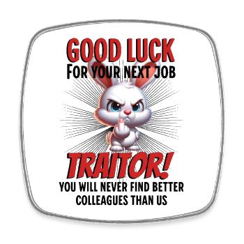 Funny Farewell Coworker - Square fridge magnet - white - Front