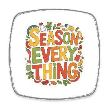 Restaurant Chef Season Everything Food Preparation - Square fridge magnet - white - Front