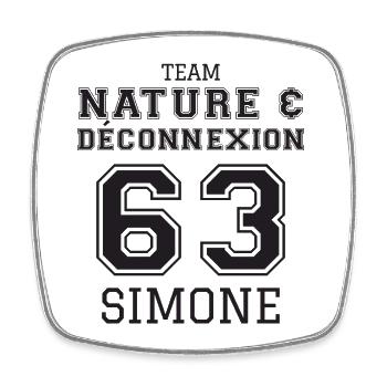 Team Nature Deconnexion 63 Simone T-Shirt Cadea... - Magnet carré - blanc - Devant