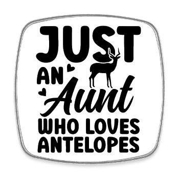 Antante Tante Humour Animal - Magnet carré - blanc - Devant