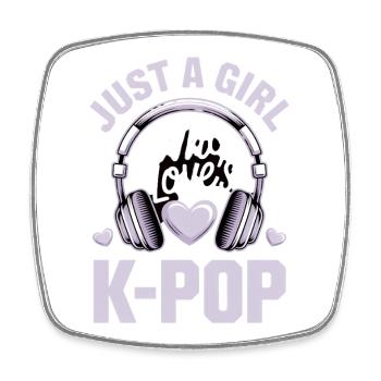 K-Pop - Square fridge magnet - white - Front