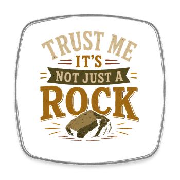 Rock Collector Geology Rock Collector - Square fridge magnet - white - Front