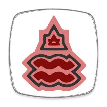 Zodiac Tribal Aquarius and Air - Square fridge magnet - white - Front