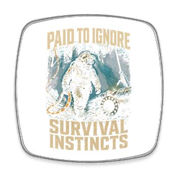 Commercial Diver Industrial Diver - Square fridge magnet - white - Front