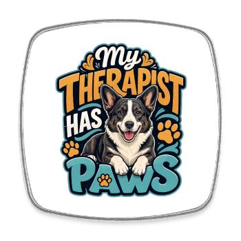 Cardiganwelshcorgi - Square fridge magnet - white - Front