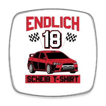 Endlich 18 Wo Ist Mein Auto Geburtstags Motiv - Viereckiger Kühlschrankmagnet - Weiß - Vorne