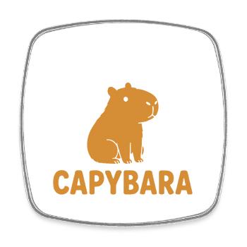 Capybara Team - Square fridge magnet - white - Front