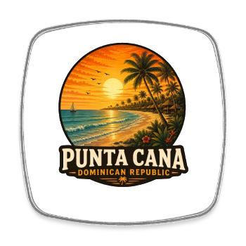Punta Cana Dominican Republic Caribbean Holidays - Square fridge magnet - white - Front