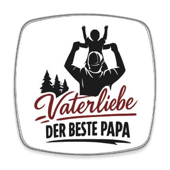 Vaterliebe – Der beste Papa - Viereckiger Kühlschrankmagnet - Weiß - Vorne