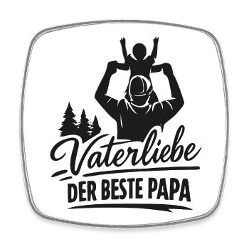 Vaterliebe: Der beste Papa - Viereckiger Kühlschrankmagnet - Weiß - Vorne