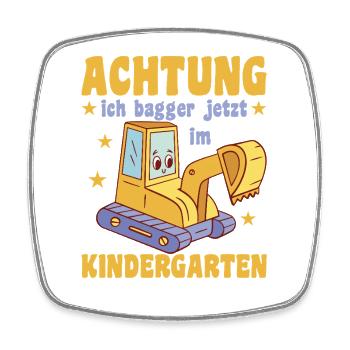 ich bin ein Kindergartenkind Kindergarten Einhorn - Viereckiger Kühlschrankmagnet - Weiß - Vorne