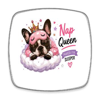 Nap Queen Professional Sleeper French - Square fridge magnet - white - Front