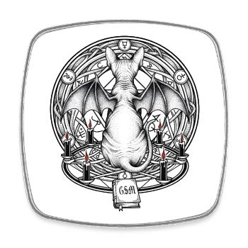 Dragon Circle in the Witches' Circle - Square fridge magnet - white - Front