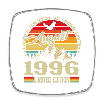 Cadeau d’anniversaire rétro vintage d’août 1996 - Magnet carré - blanc - Devant