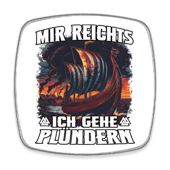 Viking Feuersee - Viereckiger Kühlschrankmagnet - Weiß - Vorne