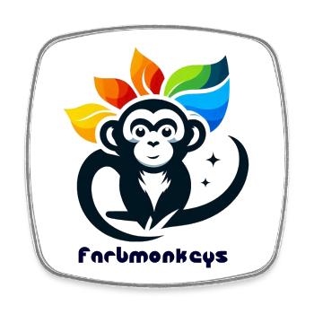 Singe des Couleurs - Magnet carré - blanc - Devant