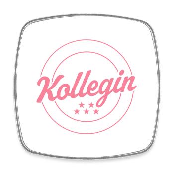 5 Sterne Kollegin Abschied Rente Jobwechsel - Viereckiger Kühlschrankmagnet - Weiß - Vorne