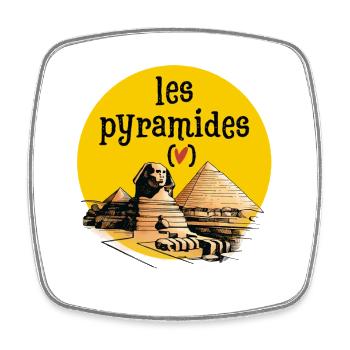 Egypt I love the pyramids - Square fridge magnet - white - Front