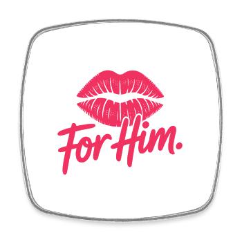 Too Pretty For Him Best Friend BFF Ex Breakup - Square fridge magnet - white - Front