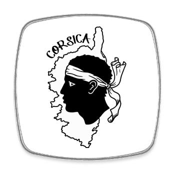 Korsika Karte Frankreich Corsica Map France Corse - Square fridge magnet - white - Front