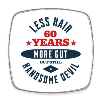 60th Birthday Devil - Square fridge magnet - white - Front