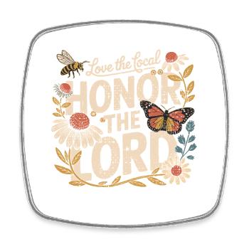 Local Love – Glory the Lord - Square fridge magnet - white - Front