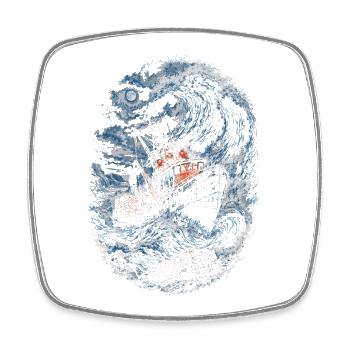 Alaska King Crab - Square fridge magnet - white - Front