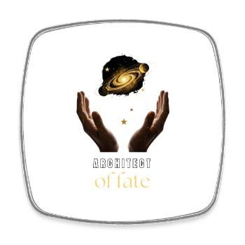 Architect of Fate Motivational Galaxy Design - Square fridge magnet - white - Front